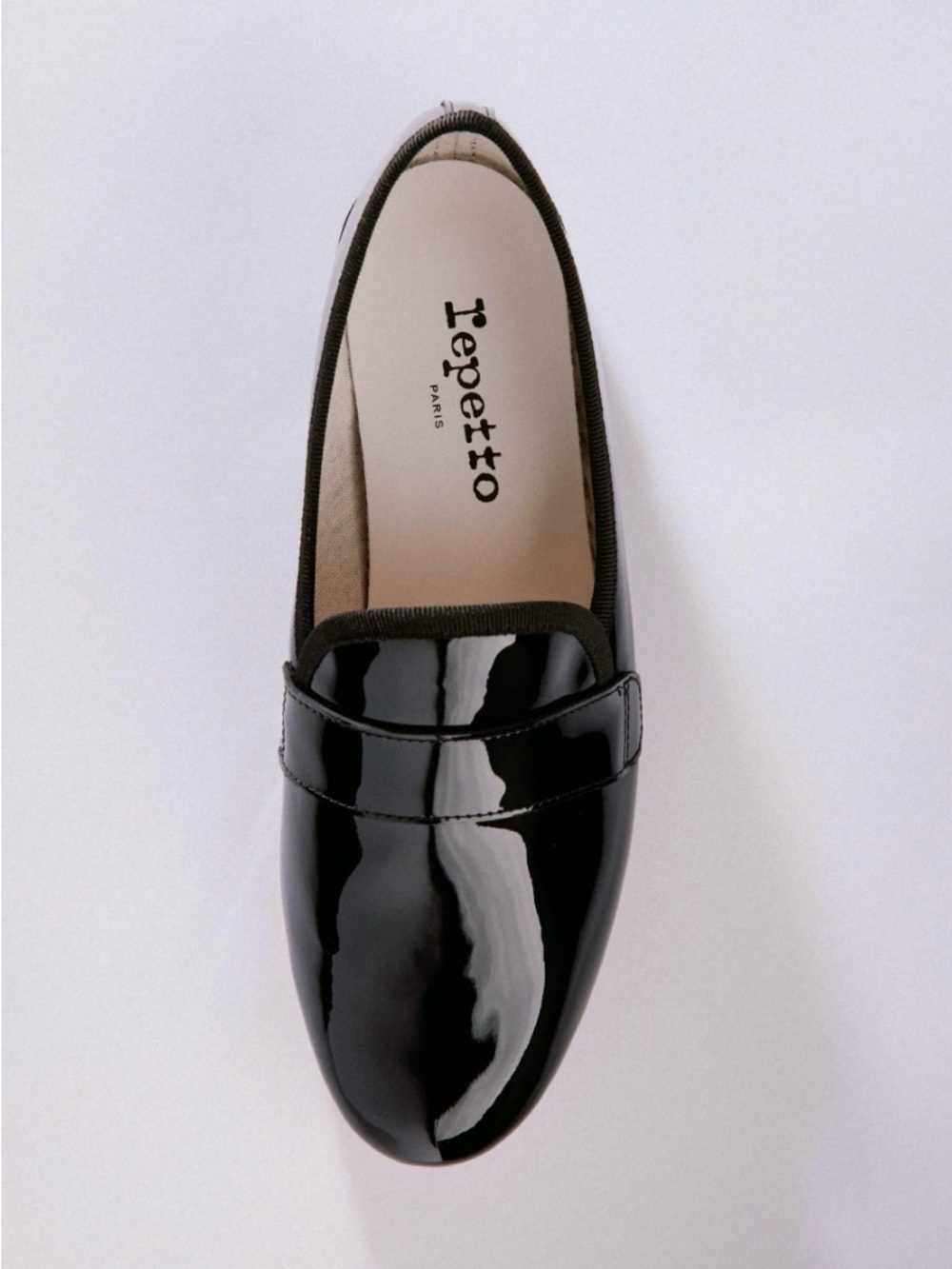 Repetto Women’s Michael Loafers Black Patent Leather Slip On Size 8.5